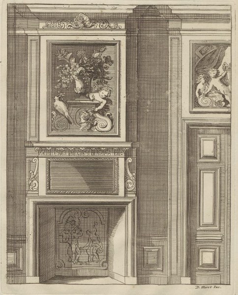 Projekt komina z obrazem ok 1712 rok d aniel Marot_484x600